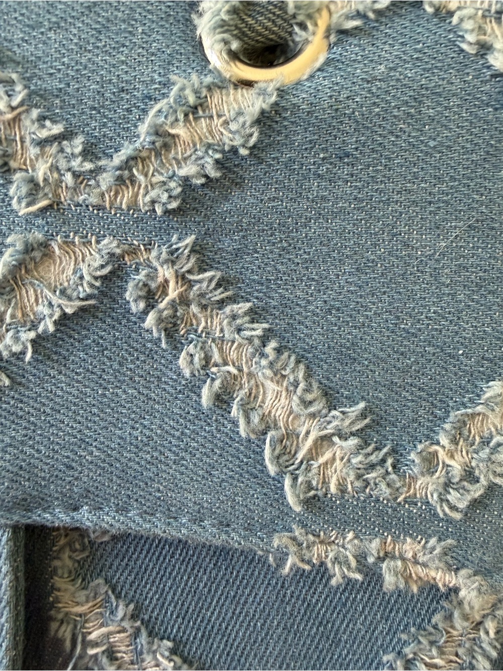 Denim Quilted Chain-Shoulder Crossbody Bag - Blue - Picture 6 of 12